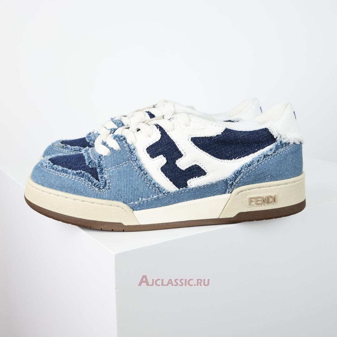 New Fendi Match Low Top "Blue Denim" 7E1495AMF1F1JID Shoes