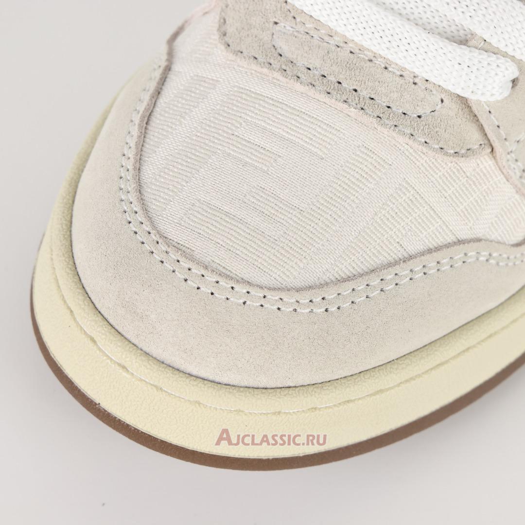 New Fendi Match Low Top "White Ivory Dove Grey" 7E1688AQ6IF1NJ3 Shoes