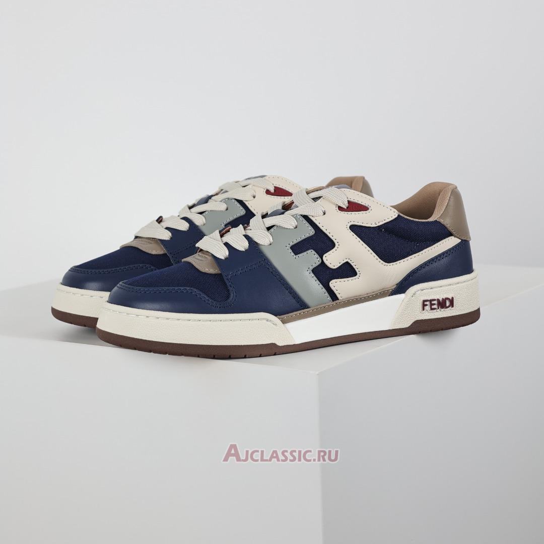 New Fendi Match Low-Tops "Blue Beige Brown" 7E1493AI1NF1MDY-2 Shoes