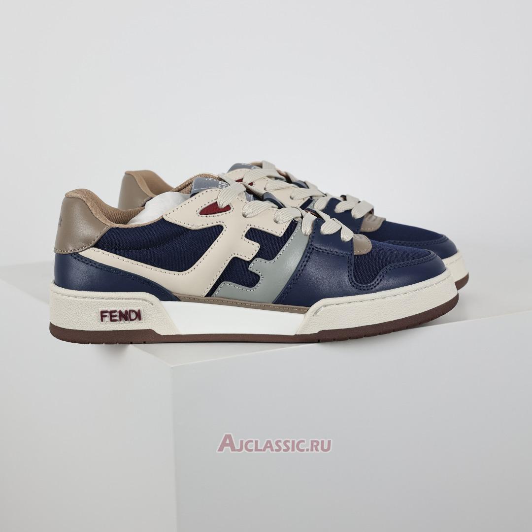 New Fendi Match Low-Tops "Blue Beige Brown" 7E1493AI1NF1MDY-2 Shoes