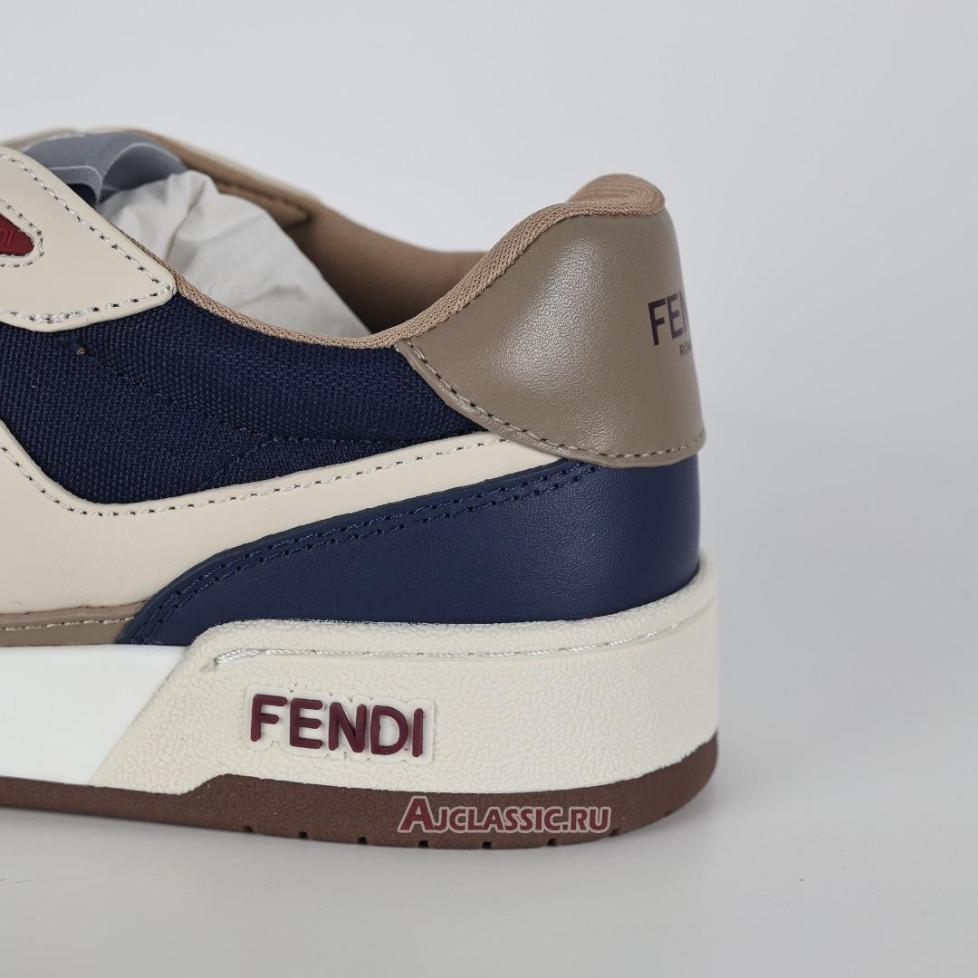 New Fendi Match Low-Tops "Blue Beige Brown" 7E1493AI1NF1MDY-2 Shoes