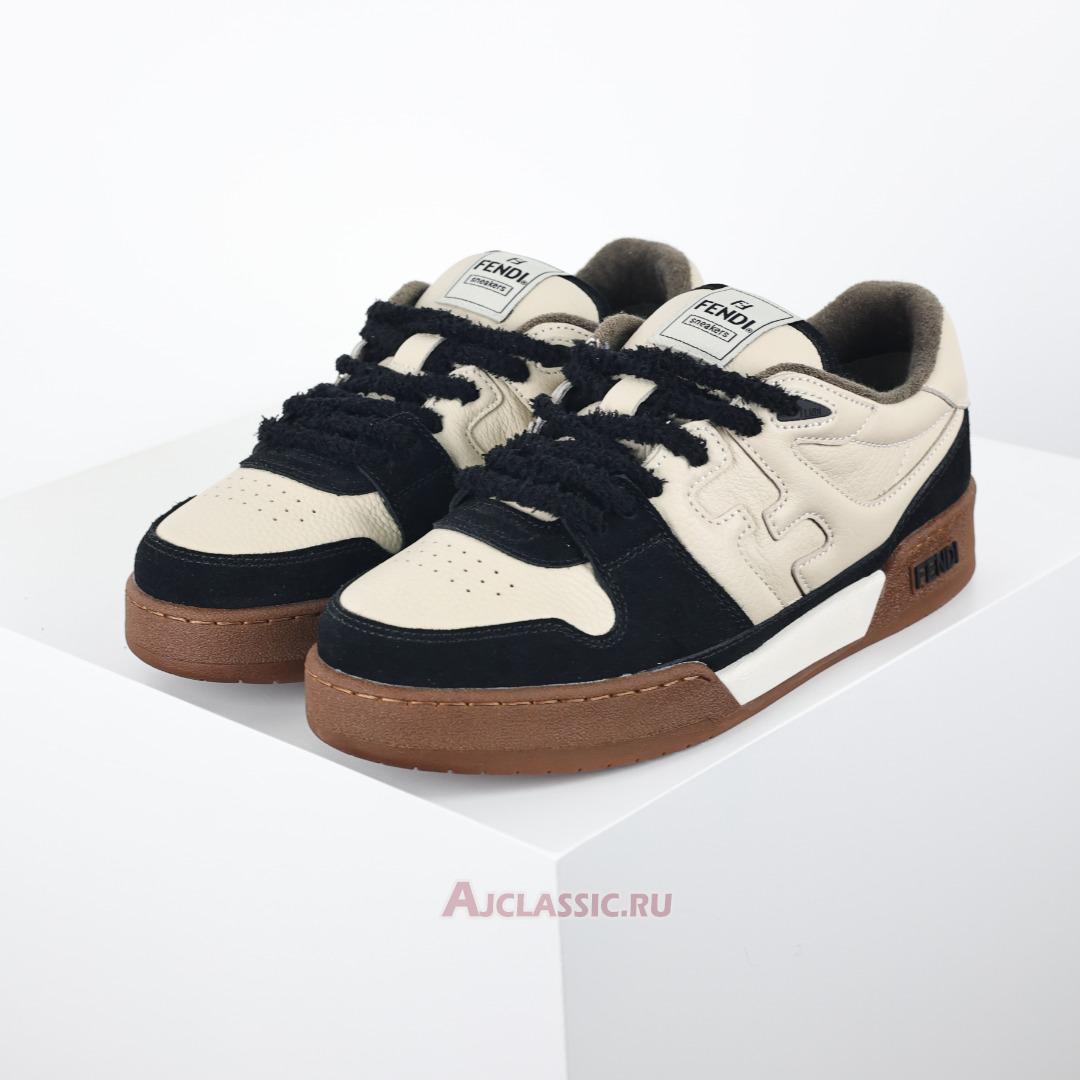 New Fendi Match Low-Tops Suede "Black Beige" 8E8252AHH2F1FZB Shoes