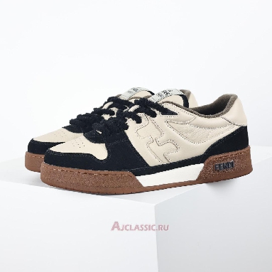 Buy Fendi Match Low-Tops Suede Black Beige Beige 8E8252AHH2F1FZB Quality Reps Replicas Shoes