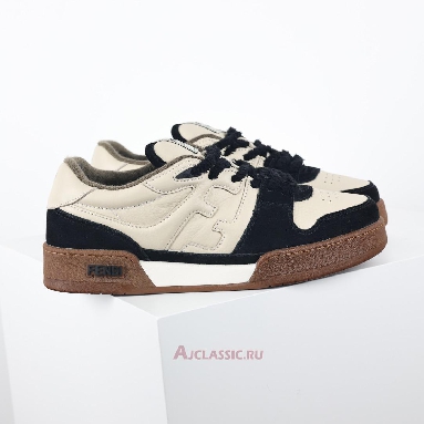 Buy Fendi Match Low-Tops Suede Black Beige Beige 8E8252AHH2F1FZB Quality Reps Replicas Shoes