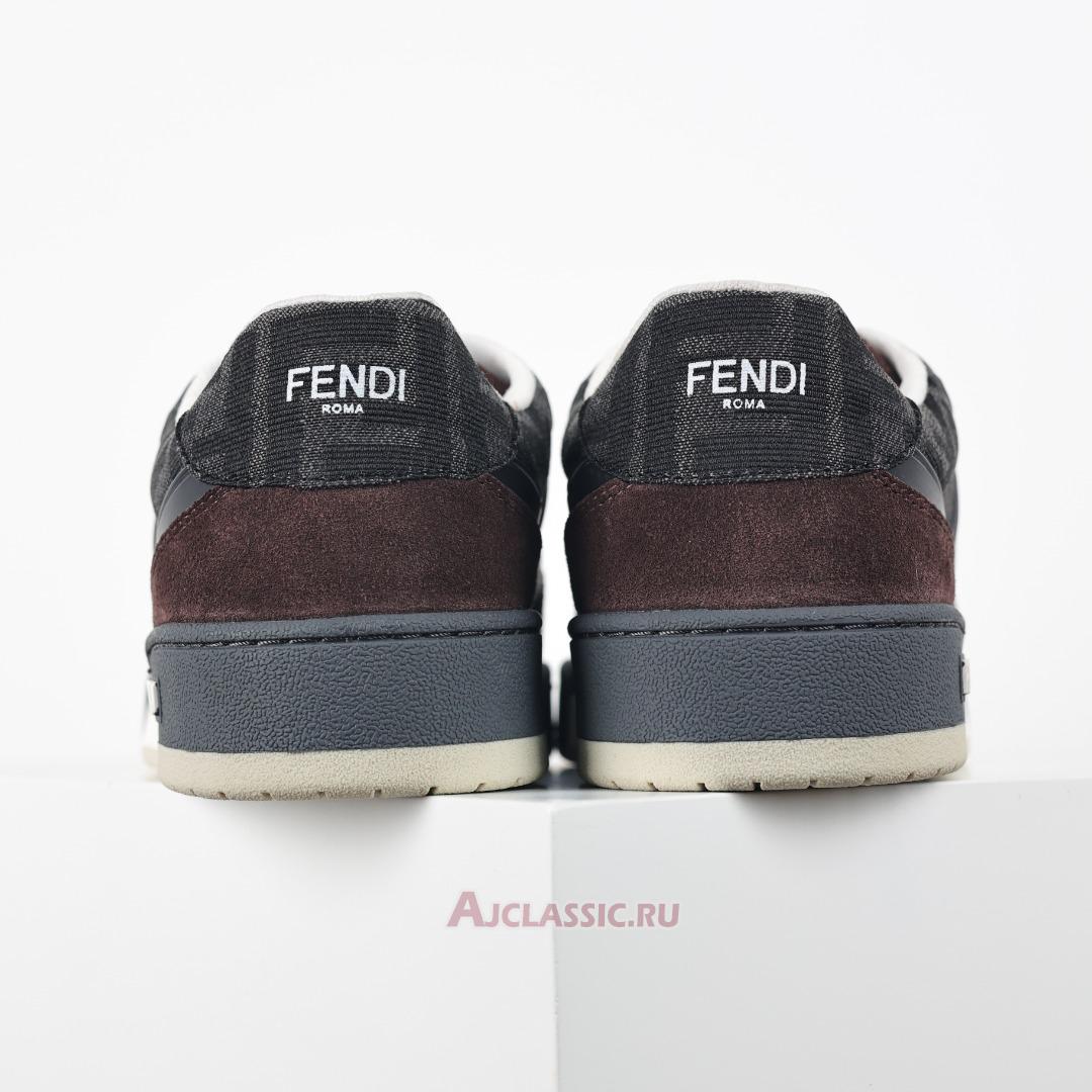 New Fendi Match Low-Tops Suede "Brown Grey" 7E1688AQ6IF1R71-2 Shoes