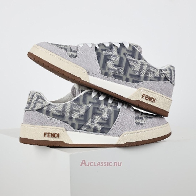 Buy Fendi Match Low-Tops Suede Grey White Grey 7E1688AQ6IF1NJ3-2 Quality Reps Replicas Shoes