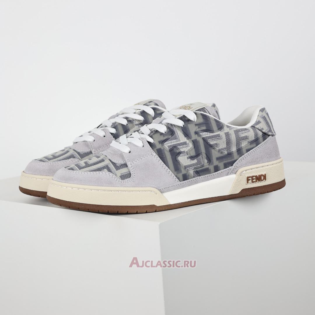 New Fendi Match Low-Tops Suede "Grey White" 7E1688AQ6IF1NJ3-2 Shoes