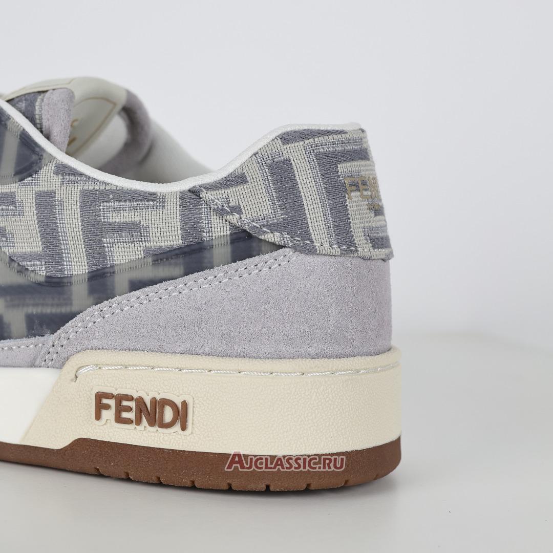 New Fendi Match Low-Tops Suede "Grey White" 7E1688AQ6IF1NJ3-2 Shoes