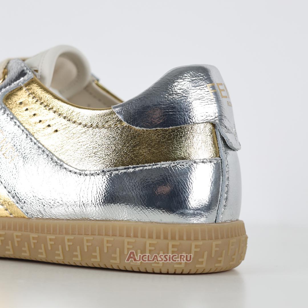 New Fendi Flair Leather "Glod Silver" 8E8503ARI4F1OH9-2 Shoes