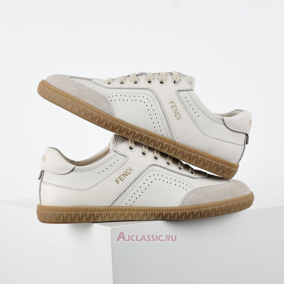 New Fendi Flair Leather "White Glod" 8E8503ARI4F1OH9 Shoes