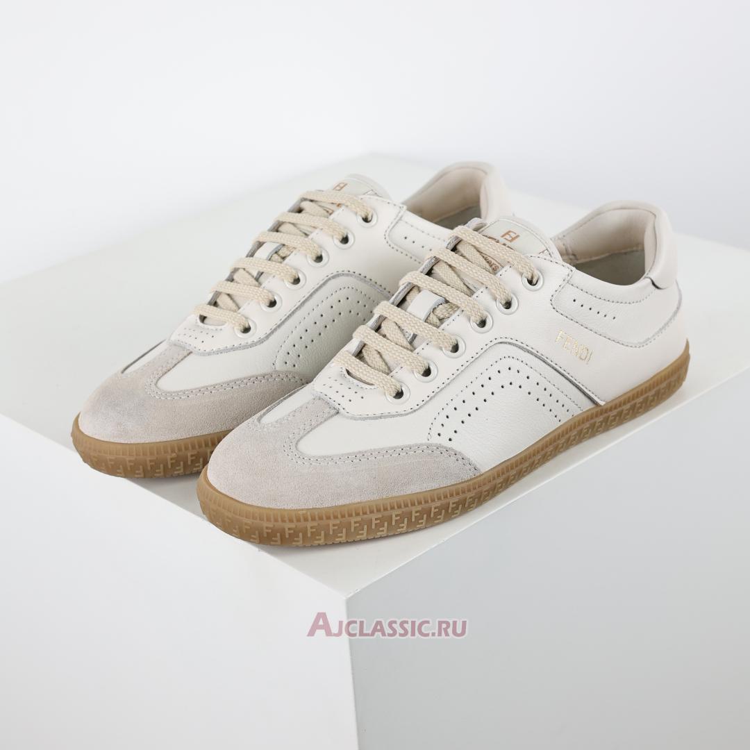 New Fendi Flair Leather "White Glod" 8E8503ARI4F1OH9 Shoes