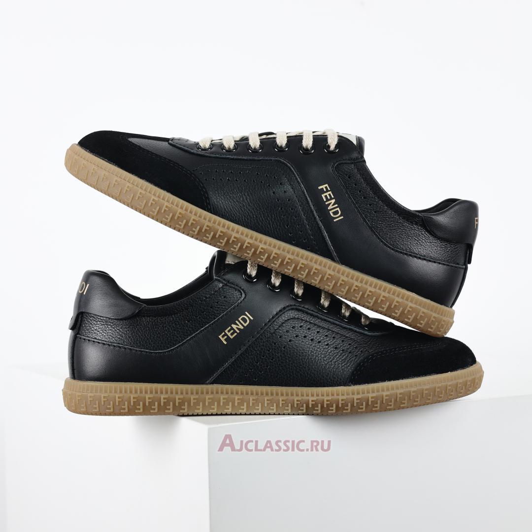 New Fendi Flair Leather "Black Glod" 8E8503ARI4F1OH9-3 Shoes