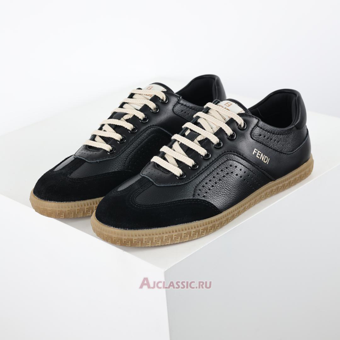 New Fendi Flair Leather "Black Glod" 8E8503ARI4F1OH9-3 Shoes