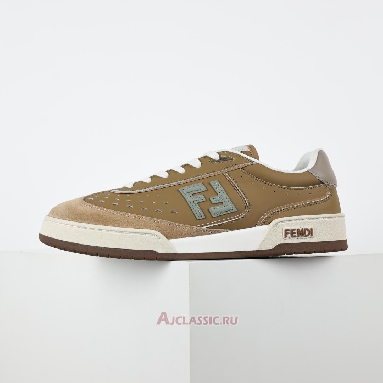 Buy Fendi Match Leather Suede Low Tops Brown Green Brown 8E8670ASB2F1RUX-2 Quality Reps Replicas Shoes