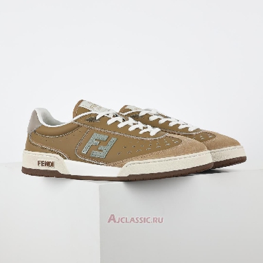 Buy Fendi Match Leather Suede Low Tops Brown Green Brown 8E8670ASB2F1RUX-2 Quality Reps Replicas Shoes