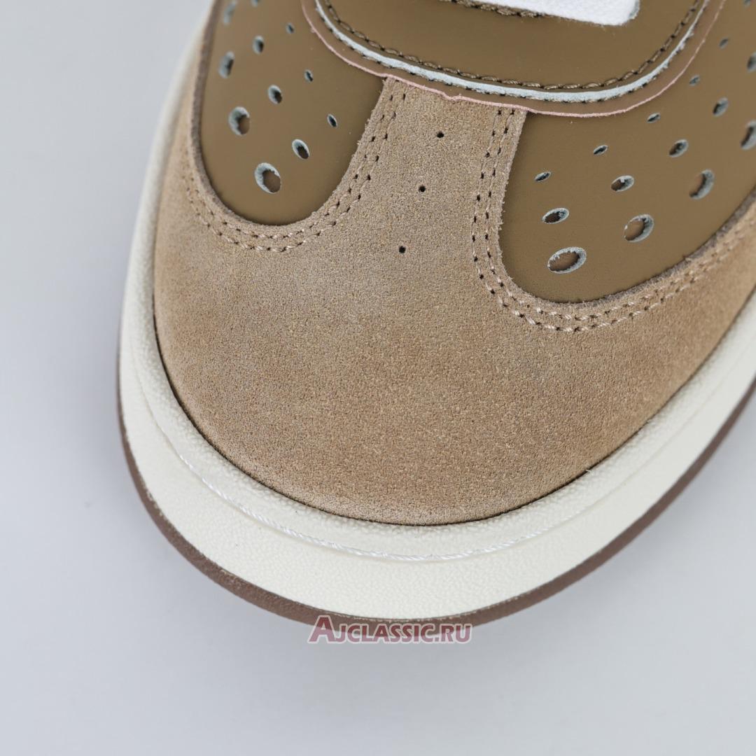 New Fendi Match Leather Suede Low Tops "Brown Green" 8E8670ASB2F1RUX-2 Shoes