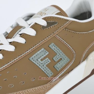 Buy Fendi Match Leather Suede Low Tops Brown Green Brown 8E8670ASB2F1RUX-2 Quality Reps Replicas Shoes