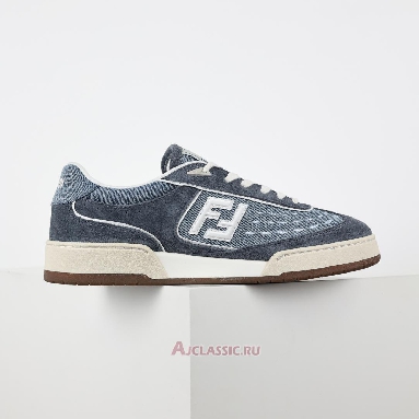 Buy Fendi Match Fabric Suede Low Tops Blue Denim Blue 8E8670ASB3F1SV1-2 Quality Reps Replicas Shoes