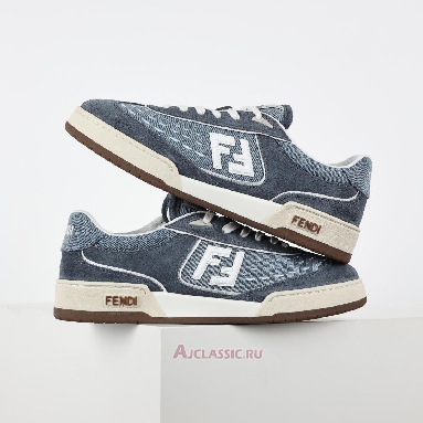 Buy Fendi Match Fabric Suede Low Tops Blue Denim Blue 8E8670ASB3F1SV1-2 Quality Reps Replicas Shoes
