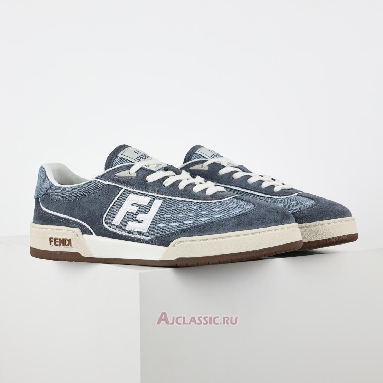 Buy Fendi Match Fabric Suede Low Tops Blue Denim Blue 8E8670ASB3F1SV1-2 Quality Reps Replicas Shoes