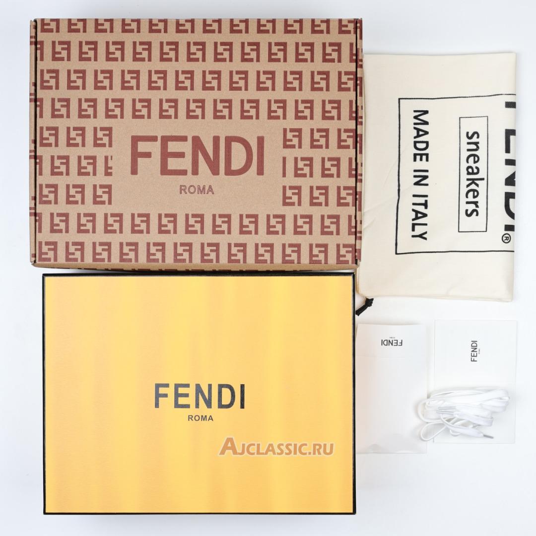 New Fendi Match Fabric Suede Low Tops "Blue Denim" 8E8670ASB3F1SV1-2 Shoes