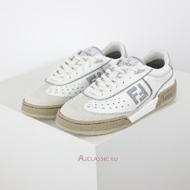 Buy Fendi Match Leather Suede Low Tops White Grey White 8E8670ASB2F1RUX-3 Quality Reps Replicas Shoes