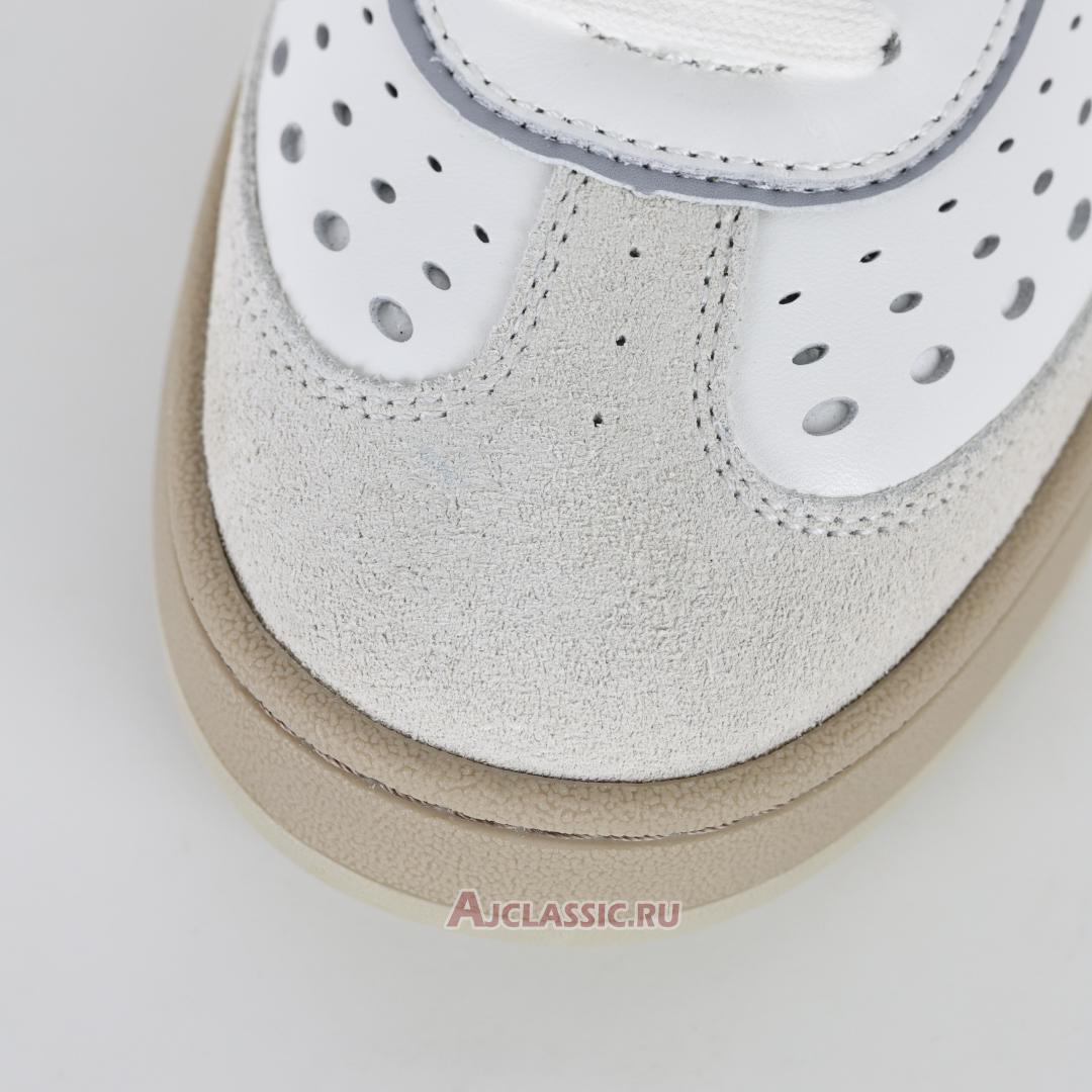 New Fendi Match Leather Suede Low Tops "White Grey" 8E8670ASB2F1RUX-3 Shoes