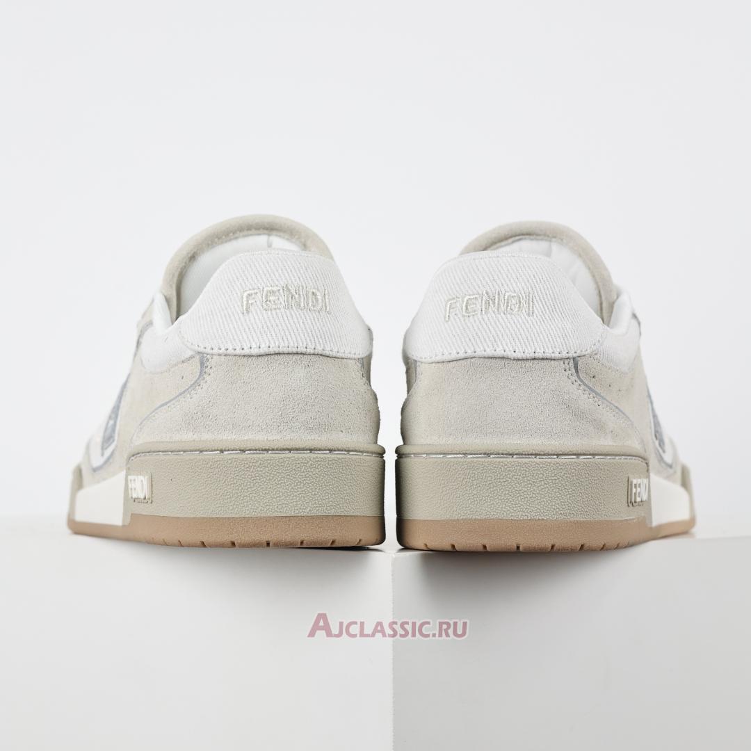 New Fendi Match Fabric Suede Low Tops "Grey White" 8E8670ASB2F1RUX-4 Shoes