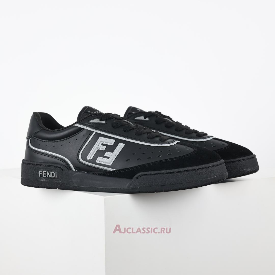 New Fendi Match Leather Suede Low Tops "Black Grey" 7E1643AOMNF1MYT-2 Shoes