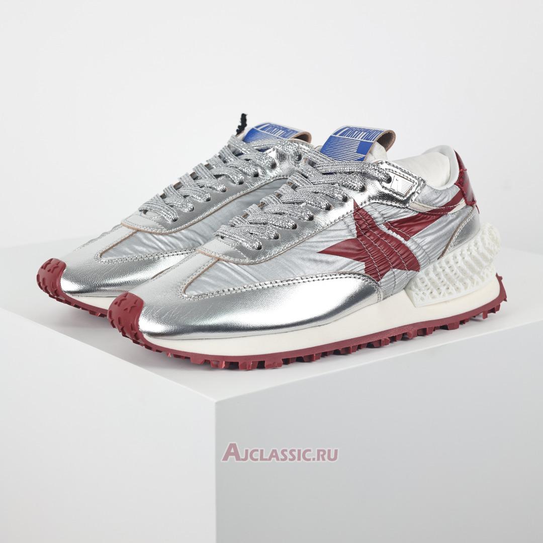 New Golden Goose Marathon Glitter & Star "Silver Red" GWF00684.F005631.70217 Shoes