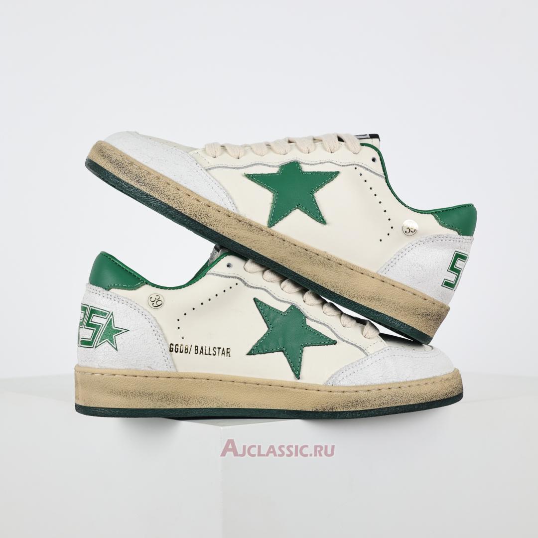 New Golden Goose Ball Star "White Green" GWF00117.F005821.10361 Shoes