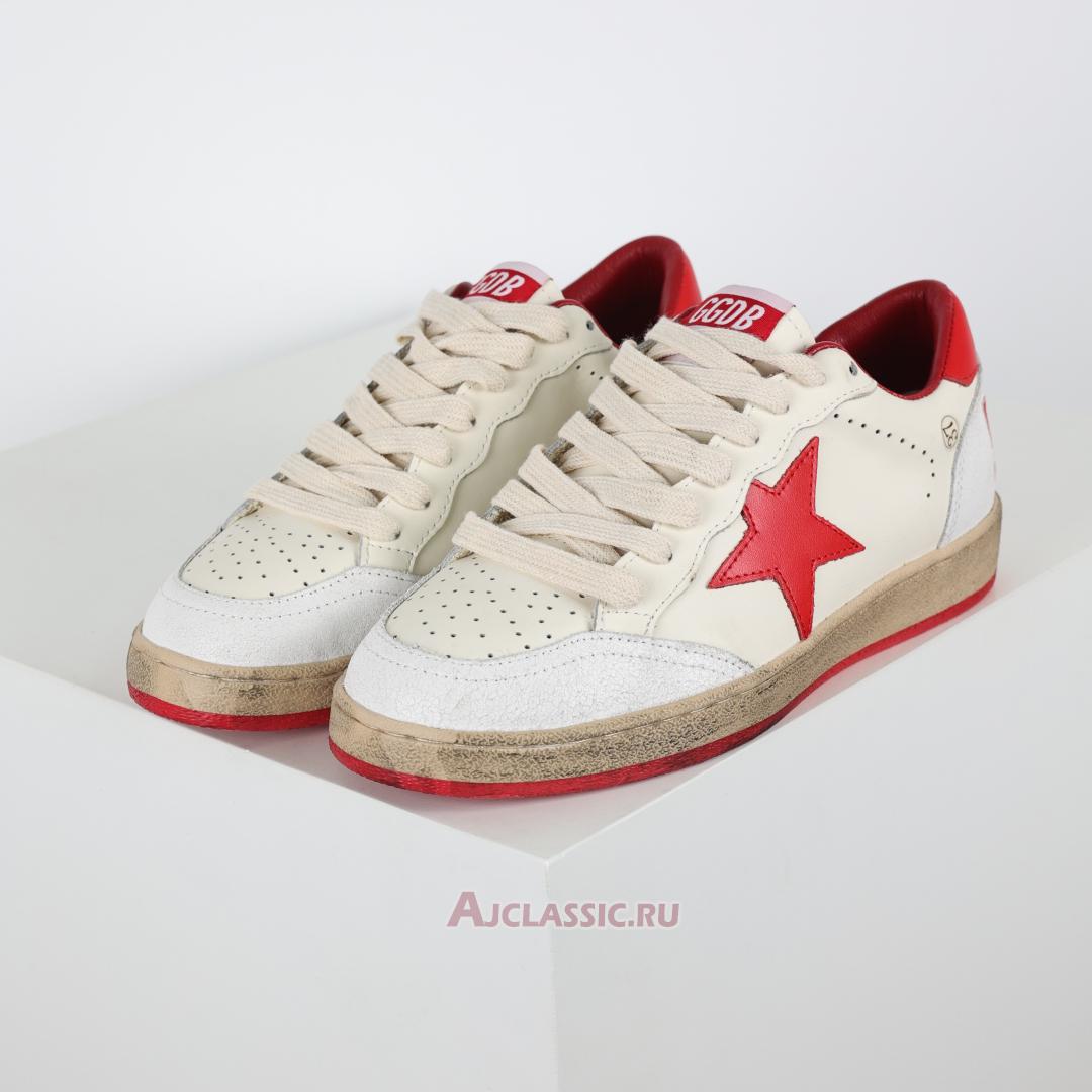 New Golden Goose Ball Star "White Red" GMF00117.F000325.10275 Shoes