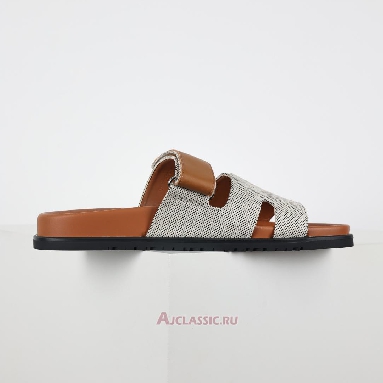 Buy Hermes Chypre Sandal Canva Prunoir Naturel Grey H231819ZHPN420 Quality Reps Replicas Shoes