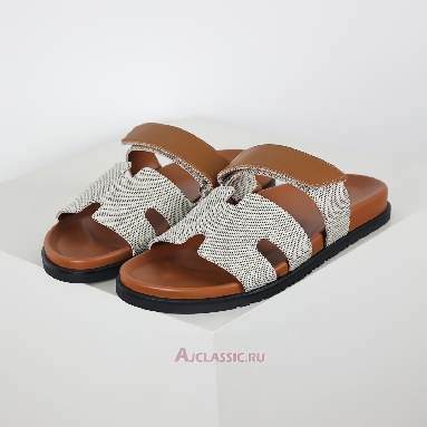 Buy Hermes Chypre Sandal Canva Prunoir Naturel Grey H231819ZHPN420 Quality Reps Replicas Shoes
