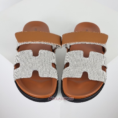 Buy Hermes Chypre Sandal Canva Prunoir Naturel Grey H231819ZHPN420 Quality Reps Replicas Shoes