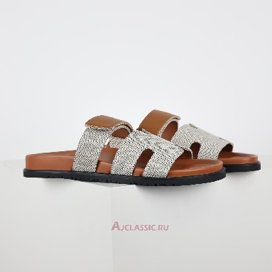 Buy Hermes Chypre Sandal Canva Prunoir Naturel Grey H231819ZHPN420 Quality Reps Replicas Shoes
