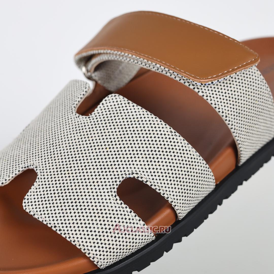New Hermes Chypre Sandal Canva "Prunoir Naturel" H231819ZHPN420 Shoes