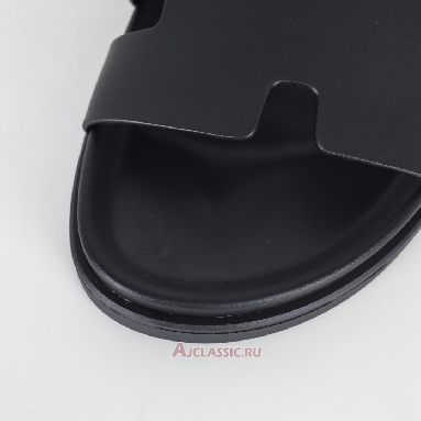Buy Hermes Chypre Sandal Leather Noir Calfskin Black H222000ZH01390 Quality Reps Replicas Shoes