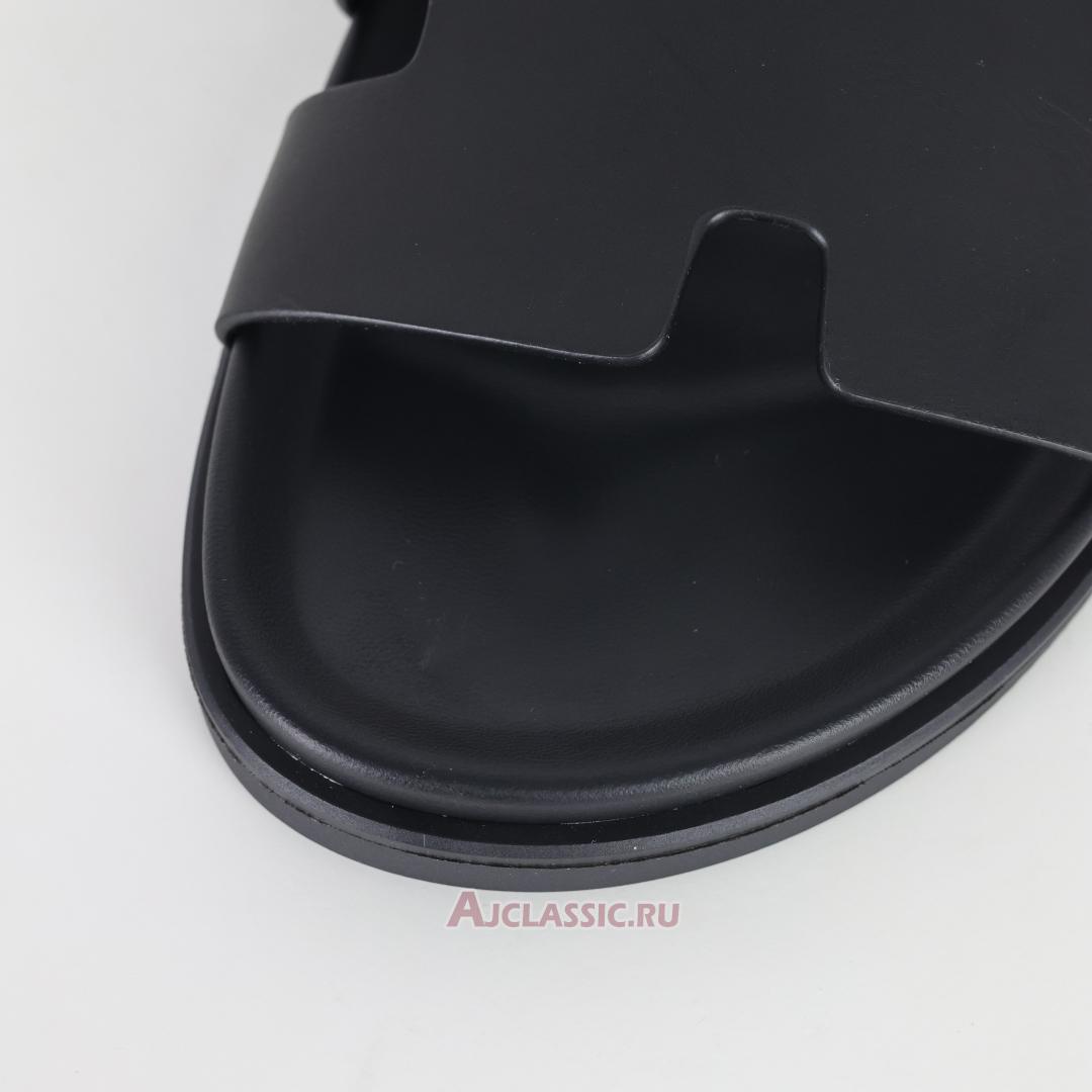 New Hermes Chypre Sandal Leather "Noir Calfskin" H222000ZH01390 Shoes