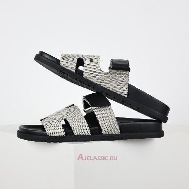 Buy Hermes Chypre Sandal Prunoir Noir Black H231819ZH78400 Quality Reps Replicas Shoes
