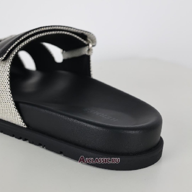 Buy Hermes Chypre Sandal Prunoir Noir Black H231819ZH78400 Quality Reps Replicas Shoes
