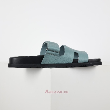 Buy Hermes Chypre Sandal Leather Blue Black Blue H222857ZHBR390 Quality Reps Replicas Shoes