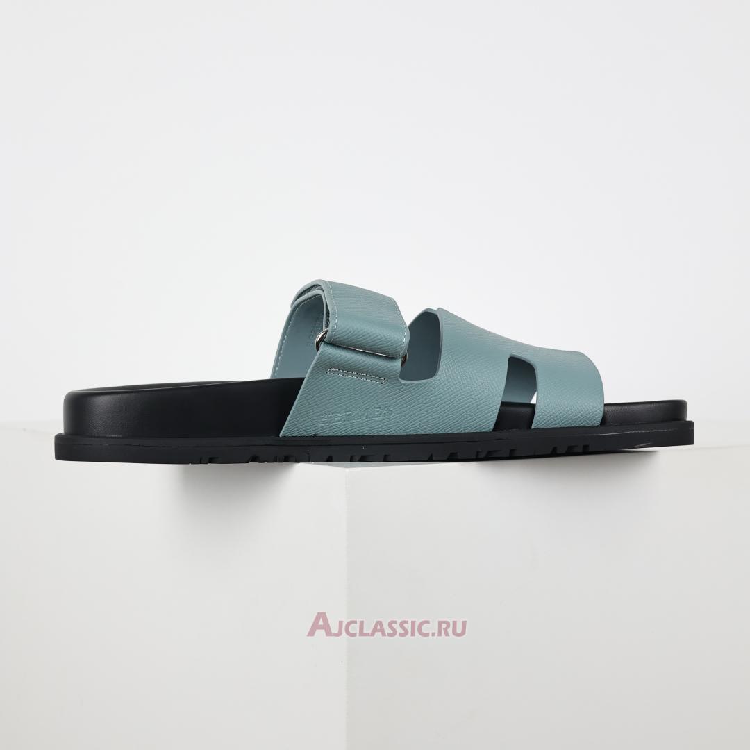 New Hermes Chypre Sandal Leather "Blue Black" H222857ZHBR390 Shoes