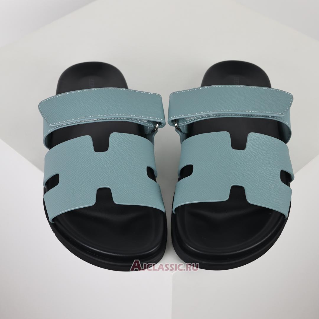 New Hermes Chypre Sandal Leather "Blue Black" H222857ZHBR390 Shoes