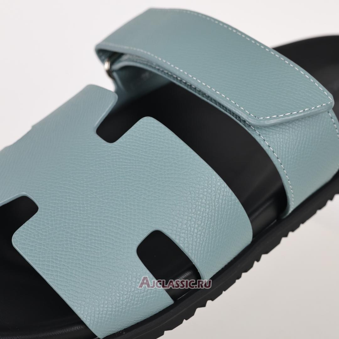 New Hermes Chypre Sandal Leather "Blue Black" H222857ZHBR390 Shoes