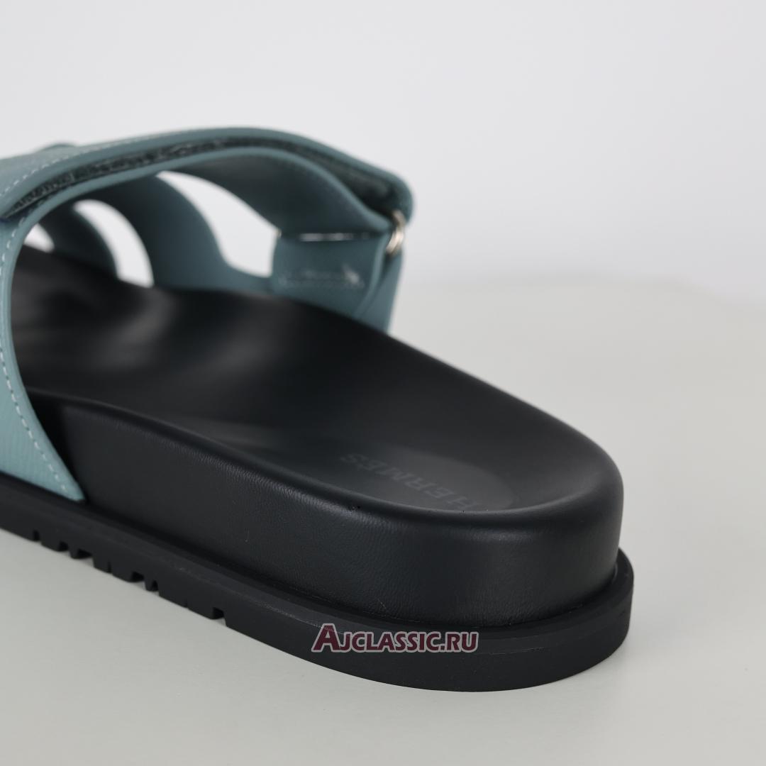 New Hermes Chypre Sandal Leather "Blue Black" H222857ZHBR390 Shoes