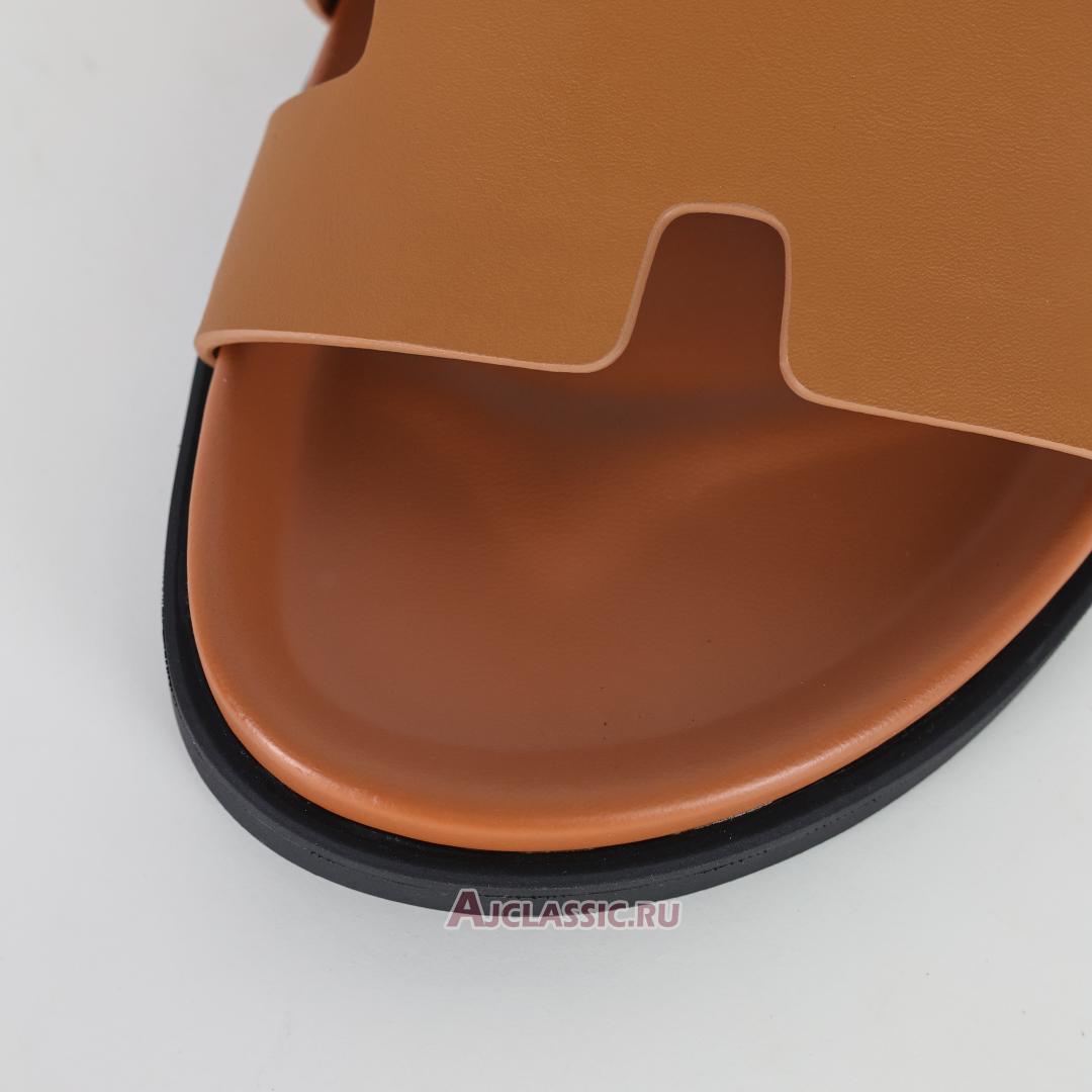 New Hermes Chypre Sandal Leather "Brown Black" H241898ZHNH410 Shoes