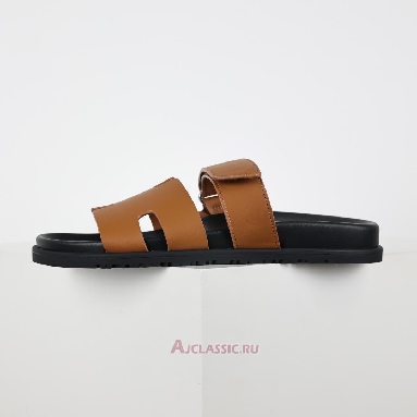 Buy Hermes Chypre Sandal Leather Naturel Brown H222299ZA3340 Quality Reps Replicas Shoes