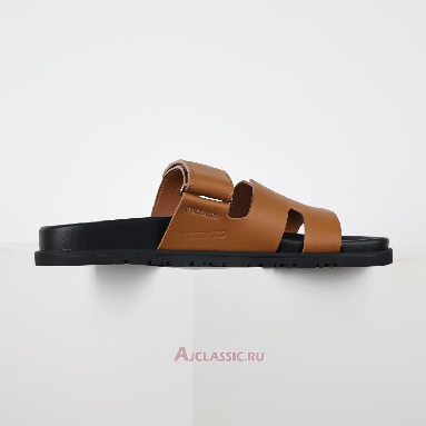 Buy Hermes Chypre Sandal Leather Naturel Brown H222299ZA3340 Quality Reps Replicas Shoes