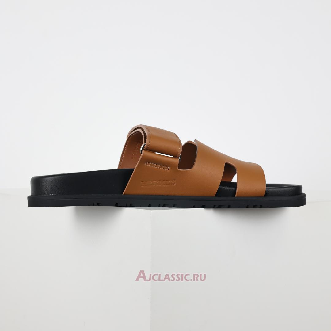 New Hermes Chypre Sandal Leather "Naturel" H222299ZA3340 Shoes